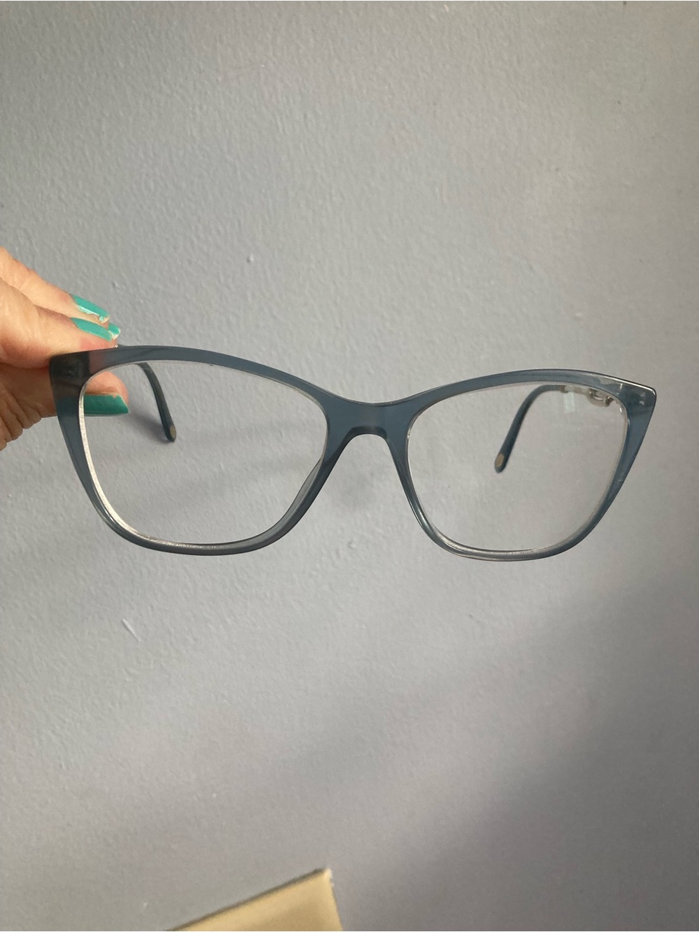 Tiffany & Co. Slate Blue Cat-Eye Women's Glasses